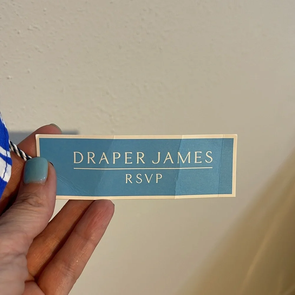 Draper James Blue and White Wrap Sundress - Picture 7 of 13